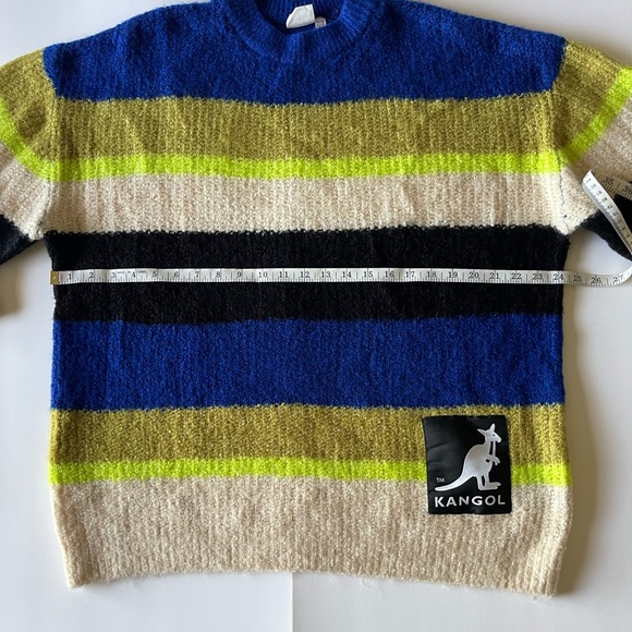Kangol x H&M striped logo over sized sweater size Medium - Picture 7 of 13